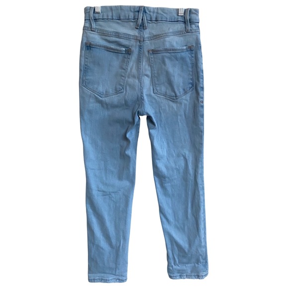 GOOD AMERICAN Good Classic Natural High Rise Straight Leg Jeans 4/27 #GCNFL67T - Picture 2 of 12